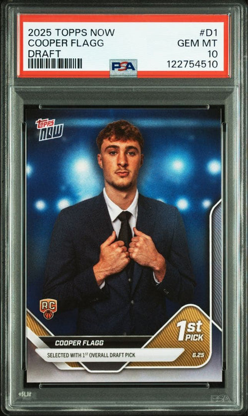 Nba 2025 Topps Now Cooper Flagg Psa 10