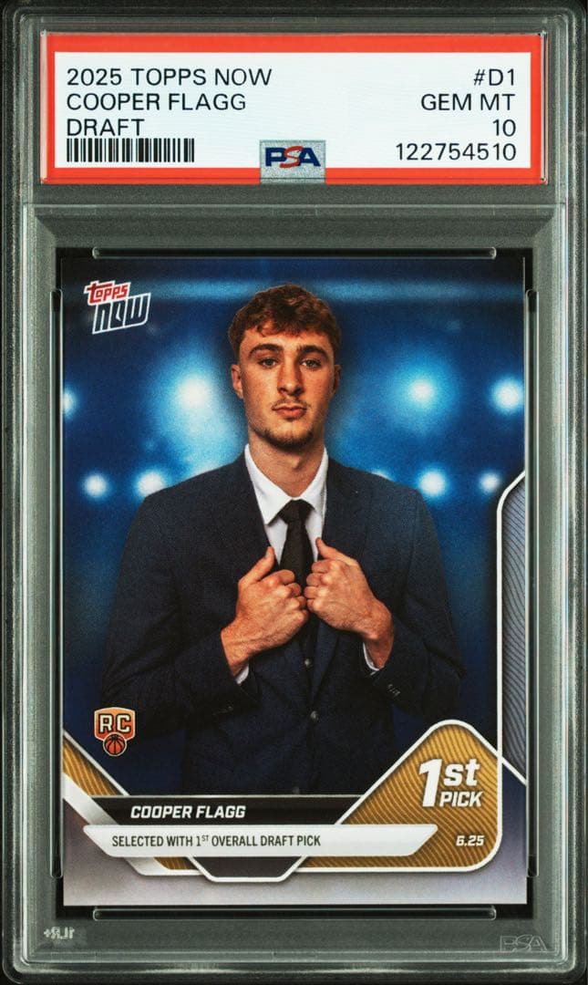 Nba 2025 Topps Now Cooper Flagg Psa 10