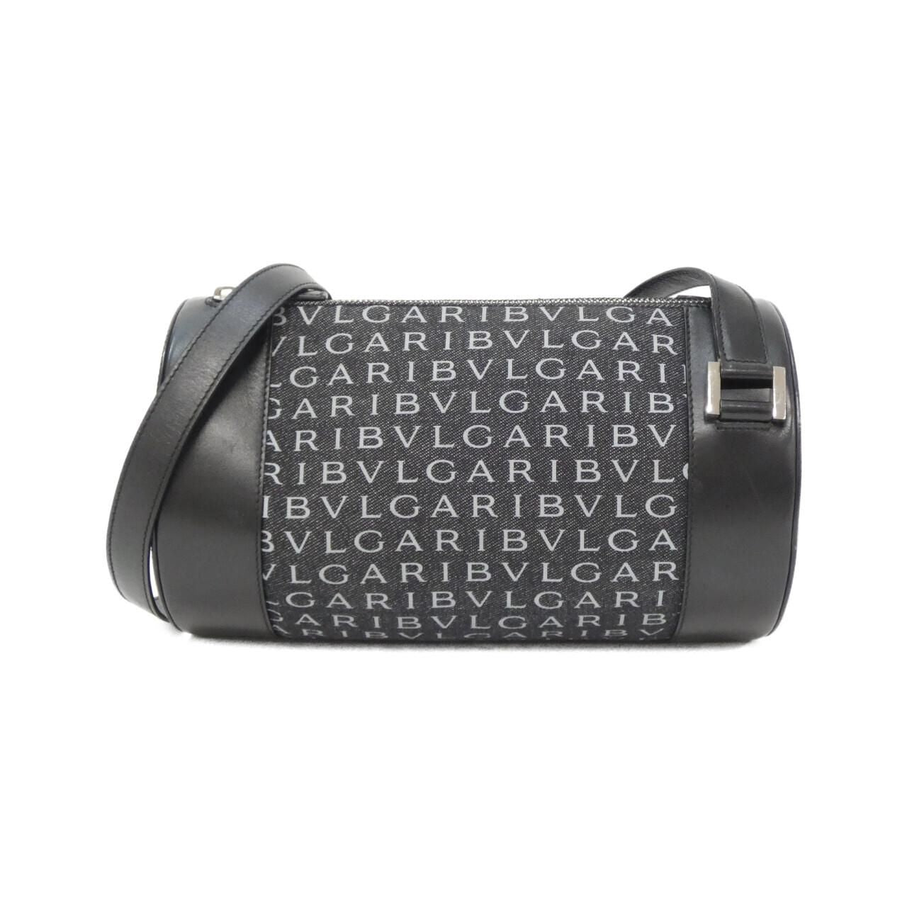 Bvlgari Shoulder Bag Black+Gray( Silver(