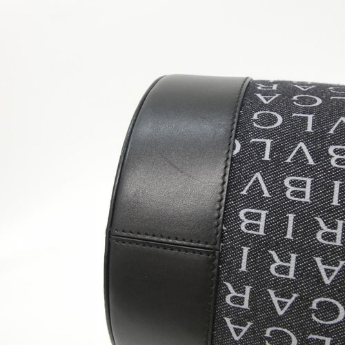 Bvlgari Shoulder Bag Black+Gray( Silver(