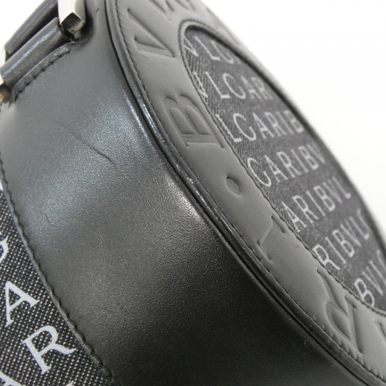 Bvlgari Shoulder Bag Black+Gray( Silver(