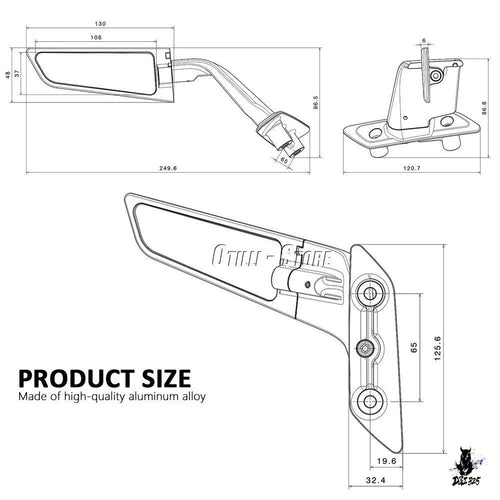 Mirror Tmax 560 2022-2024 Tmax500 T-Max530