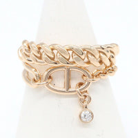 Hermes Ring H H124611B 00050 #56 K18Pg Used A
