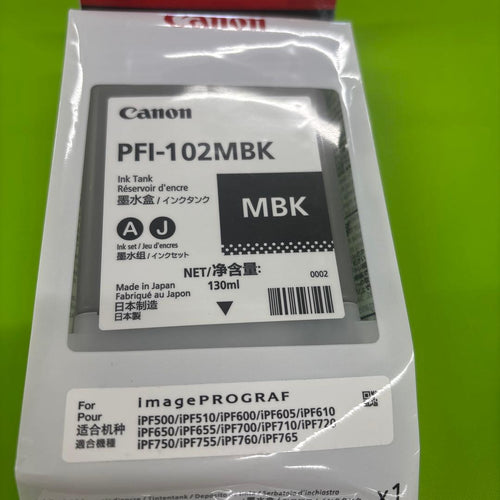 Ink Cartridges Refills 2 Canon Pfi-102Mbk 130
