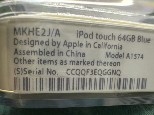 Apple Digital Audio Players Ipod Touch 64Gb Blue