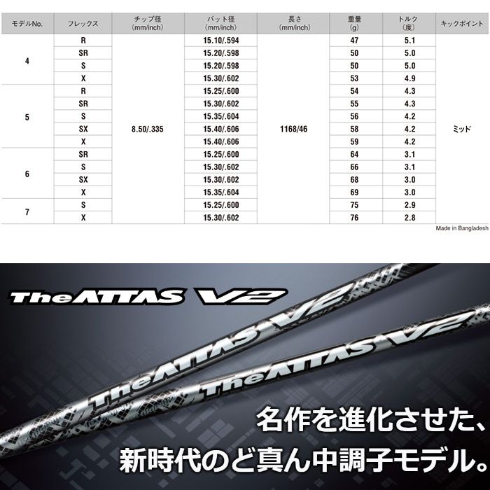 Graphite Design Shaft Ust The Attas V2 Ustmamiya