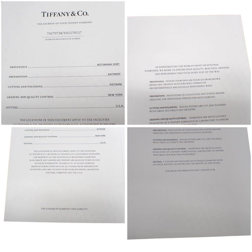 Tiffany Ring Co. 0.20Ct I Vs1 3Ex 4.5 5009