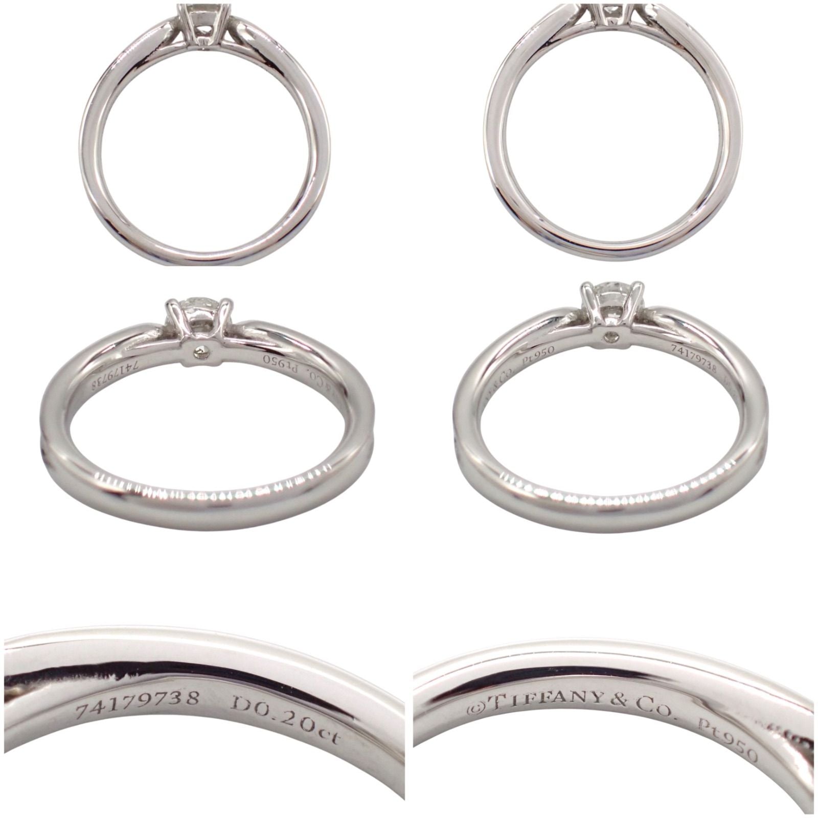 Tiffany Ring Co. 0.20Ct I Vs1 3Ex 4.5 5009