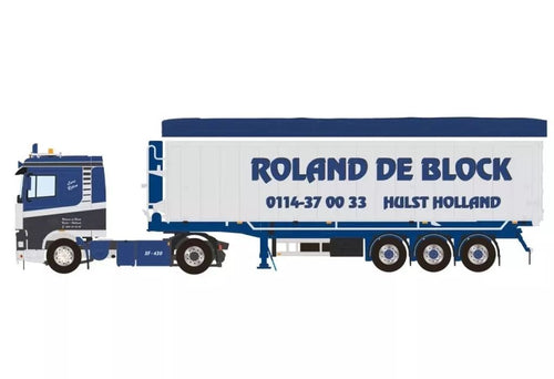 Others 1/50 Roland De Block Daf 95Xf Space Cab 4X2 Tipper Volume Trailer 3 Axle