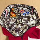A Bathing Ape Hoodies Xxl Bape Ovo Shark Zip Hoodie Red