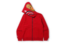 A Bathing Ape Hoodies Xxl Bape Ovo Shark Zip Hoodie Red