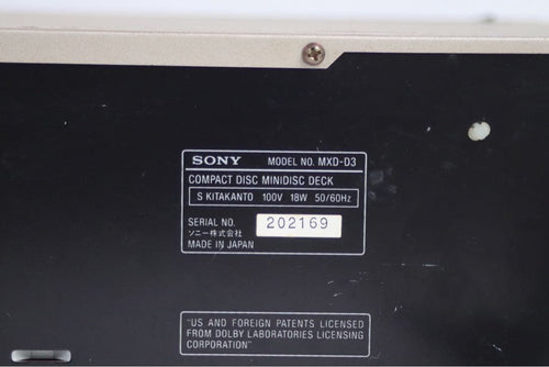 Sony Cd Sacd Player Mxd-D3 Md