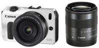 Digital Slr Canon Eos M Ef-M18-55Mm F3.5-5.6 Is Stm/Ef-M22Mm F2 Stm Eosmwh-Wlk