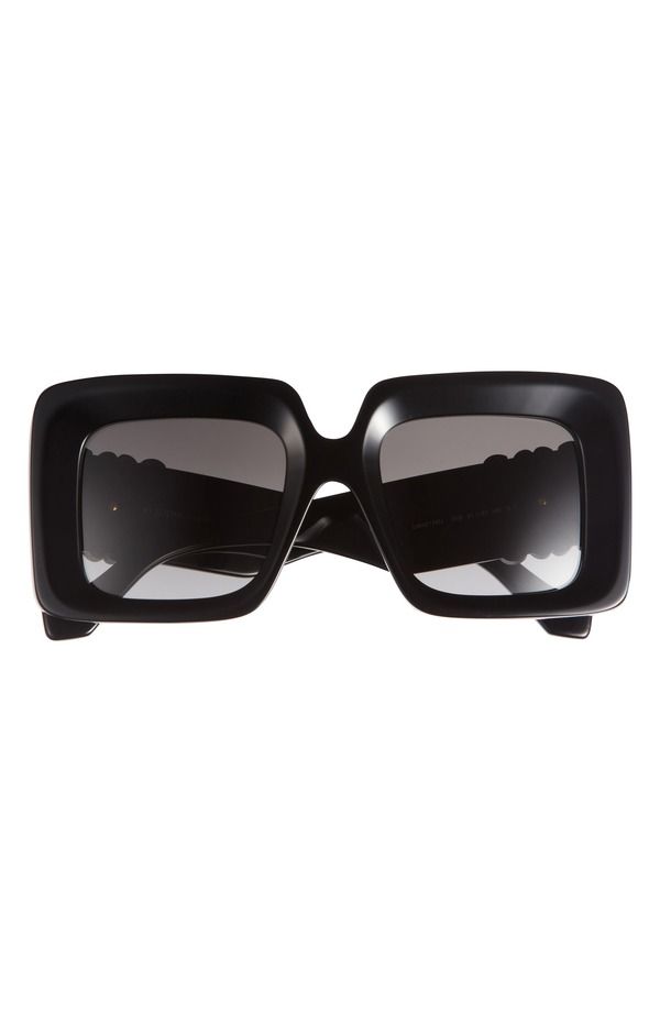 Loewe Sunglasses Anagram Square Sunglasseshiny Black Gradient Smoke