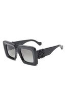 Loewe Sunglasses Anagram Square Sunglasseshiny Black Gradient Smoke