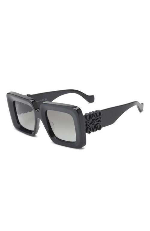 Loewe Sunglasses Anagram Square Sunglasseshiny Black Gradient Smoke