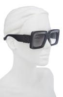 Loewe Sunglasses Anagram Square Sunglasseshiny Black Gradient Smoke
