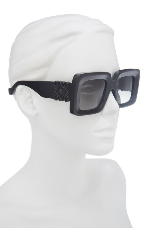 Loewe Sunglasses Anagram Square Sunglasseshiny Black Gradient Smoke