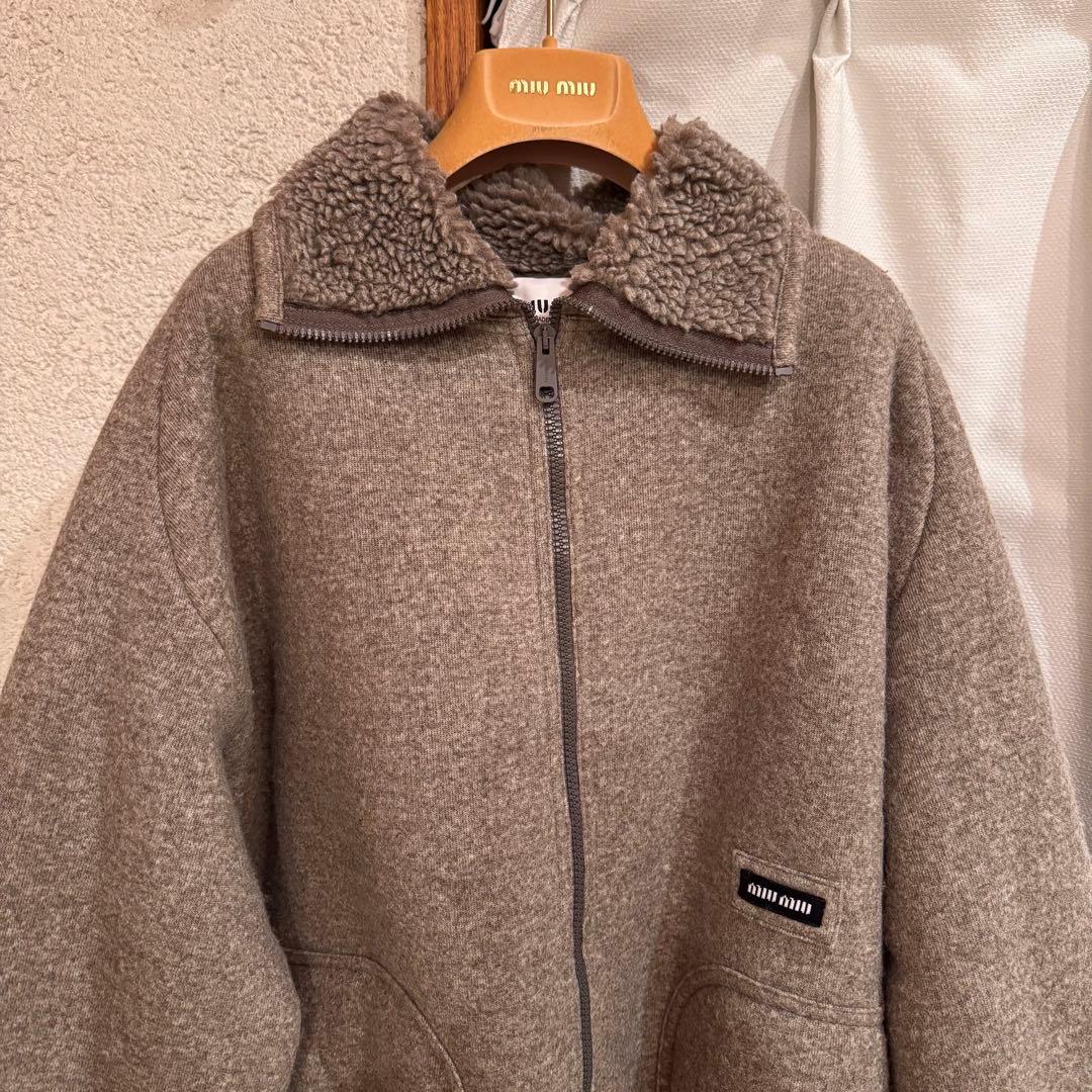 Miu Fleece Jackets Sherpa Miumiu 38
