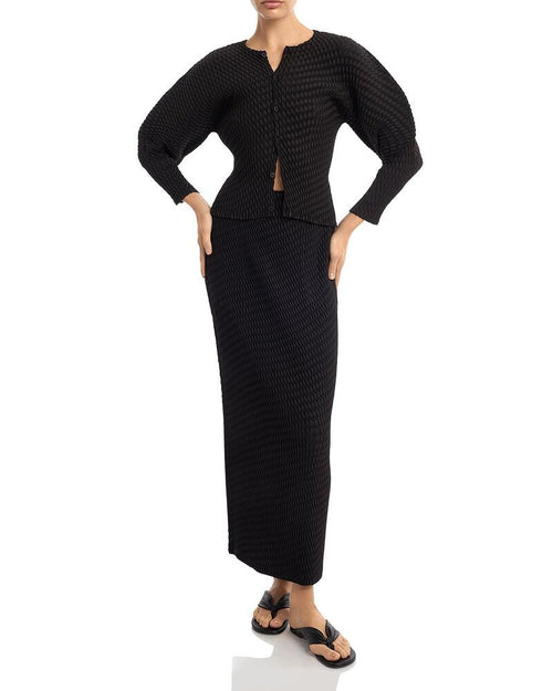 Others Pleats Please Issey Miyake Pleated Maxi Skirt Black