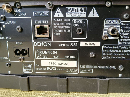 Denon Digital Audio Player S-52 Ipod&Cd