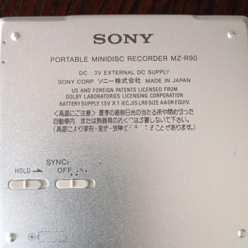 Sony Portable Md Player Mz-R90