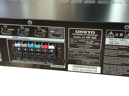 Onkyo Integrated Amplifiers Av Nr-365(B)