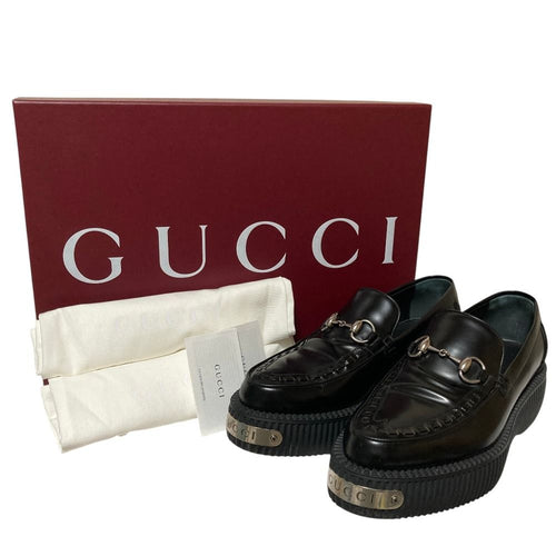 Gucci Loafers Leather Shoes 797095 6.5 Used