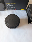 Panasonic Zoom Lenses Leica Dg Summilux15Mm F1.7
