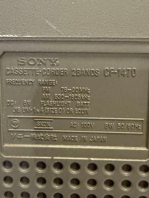 Sony Radios Radio Cassette Players Cf-1470