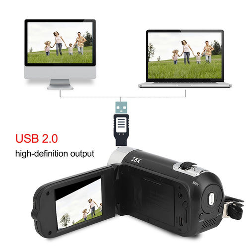 Video Camera Body Akozon Dh-90 16X 2.7 I Sc Higefinition Cra 110-240V Ca