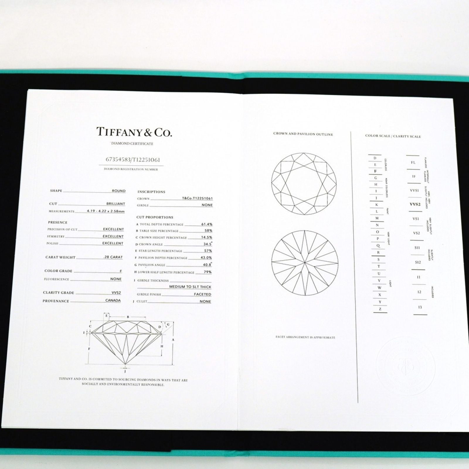 Tiffany Ring 1Pd Pt950 0.28Ct 6.5