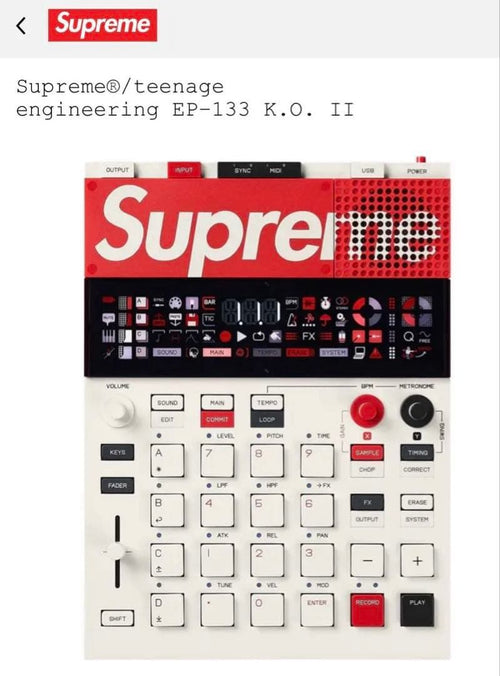 Supreme Sampler Teenage Engineering Ep-133 K.O.