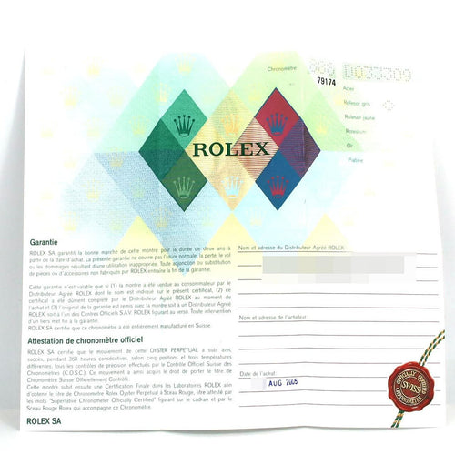 Rolex Automatic Winding Clock 79174Nrd Ssxwg D