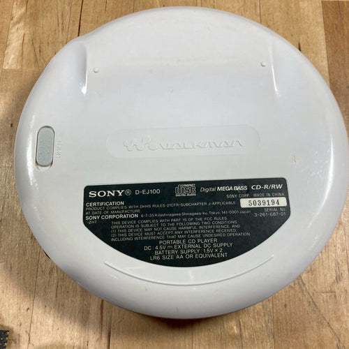 Cd Sacd Player Sony D-Ej100 Walkman