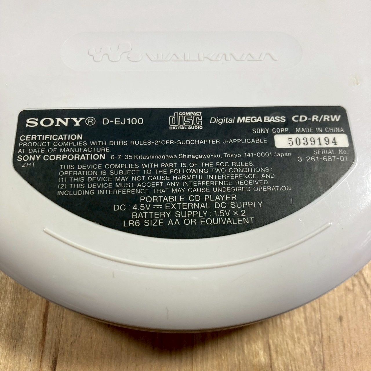 Cd Sacd Player Sony D-Ej100 Walkman