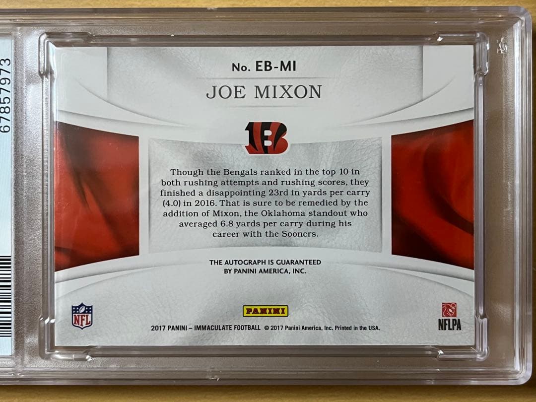 Nfl Psa /99 Joe Mixon Rc Auto Immac Eye