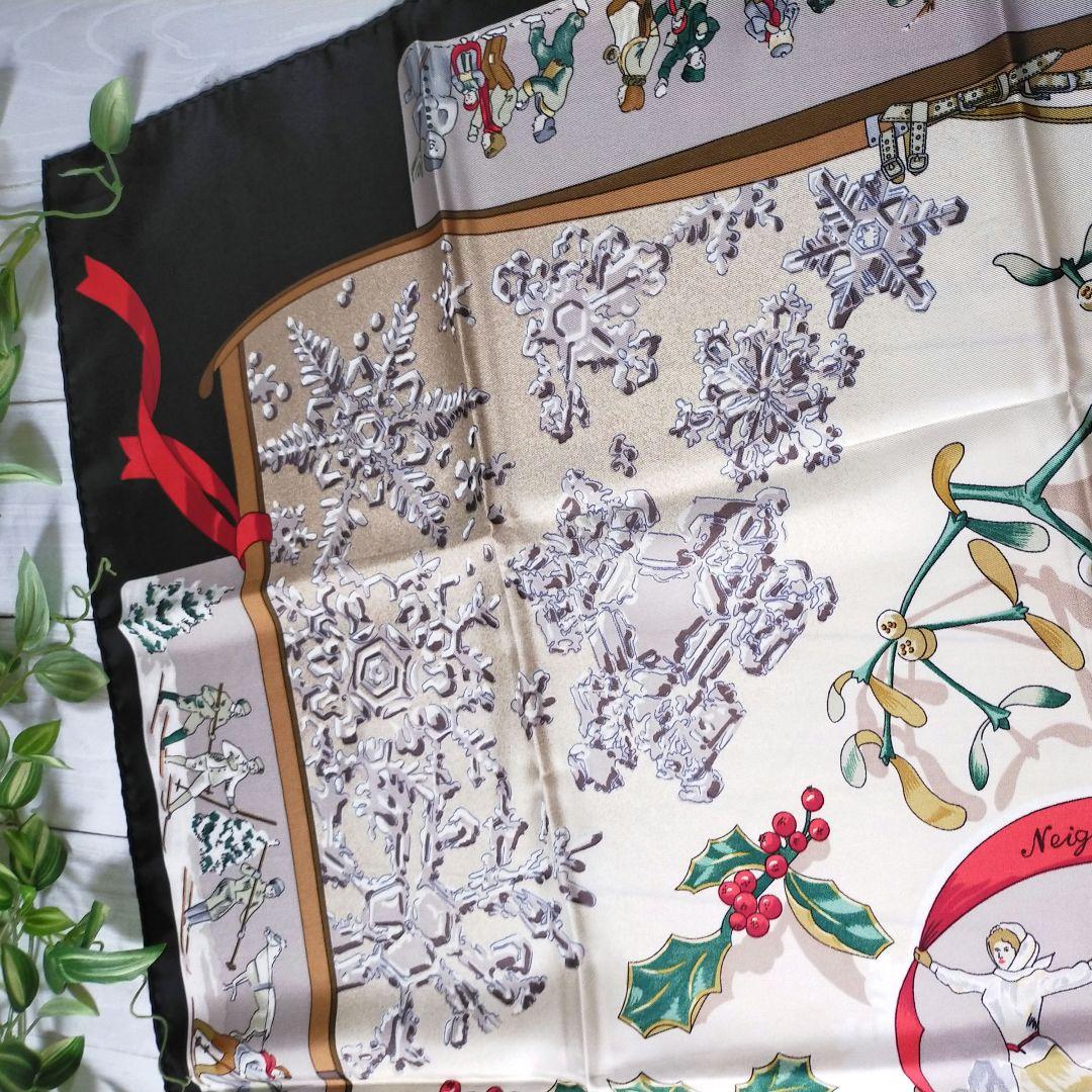Hermes Bandanas Dünne Schals 90 Neige D'Antan