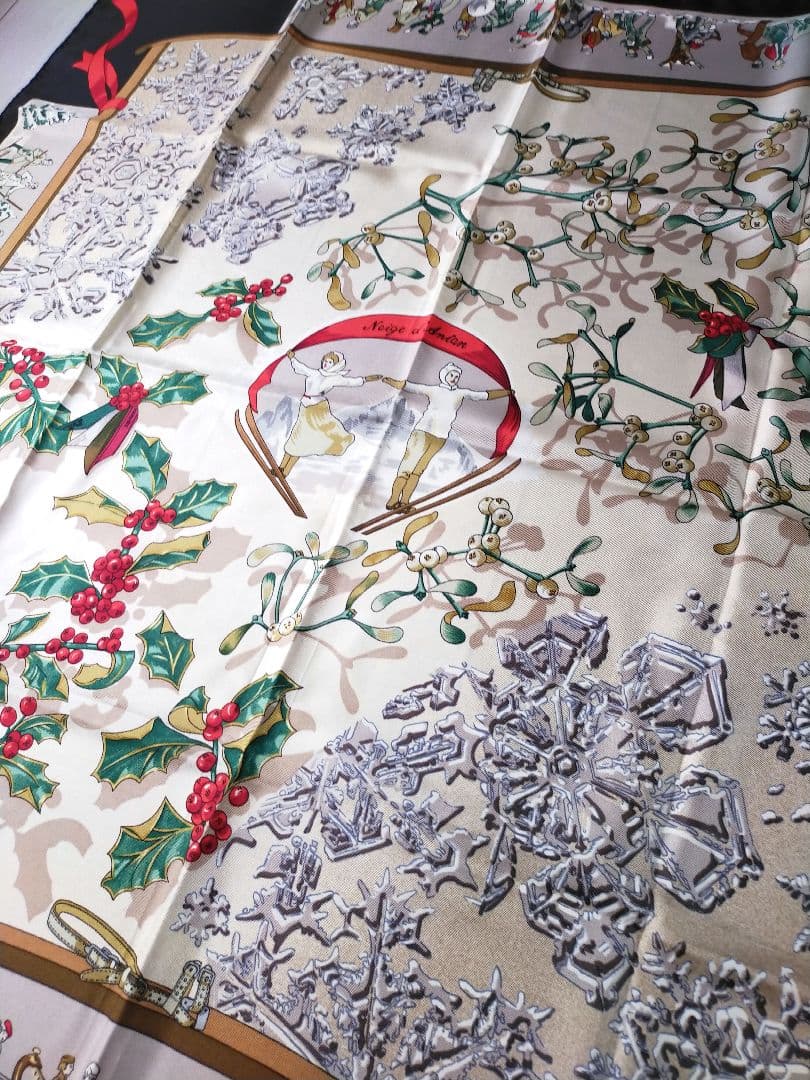 Hermes Bandanas Dünne Schals 90 Neige D'Antan