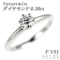 Tiffany Ring Pt950 0.30Ct F Vs1