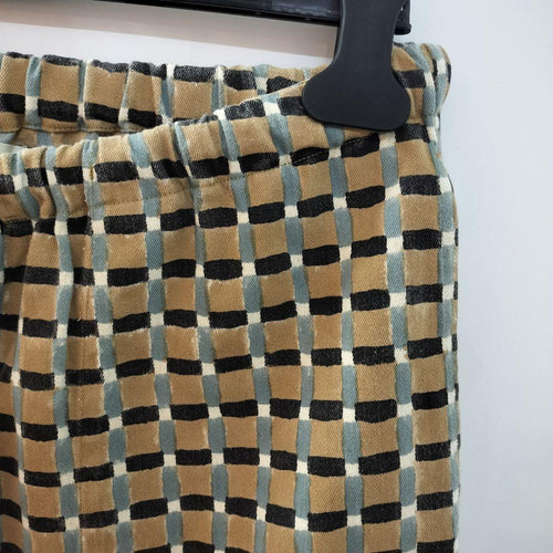 Tigre Brocante Wide-Leg Pants Loose-Fitting Tagosaku Blockcheck