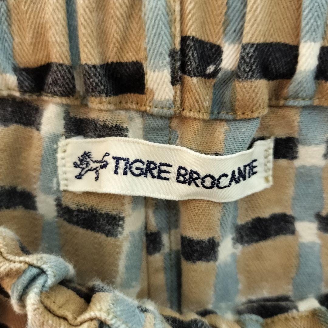 Tigre Brocante Wide-Leg Pants Loose-Fitting Tagosaku Blockcheck