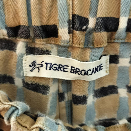 Tigre Brocante Wide-Leg Pants Loose-Fitting Tagosaku Blockcheck