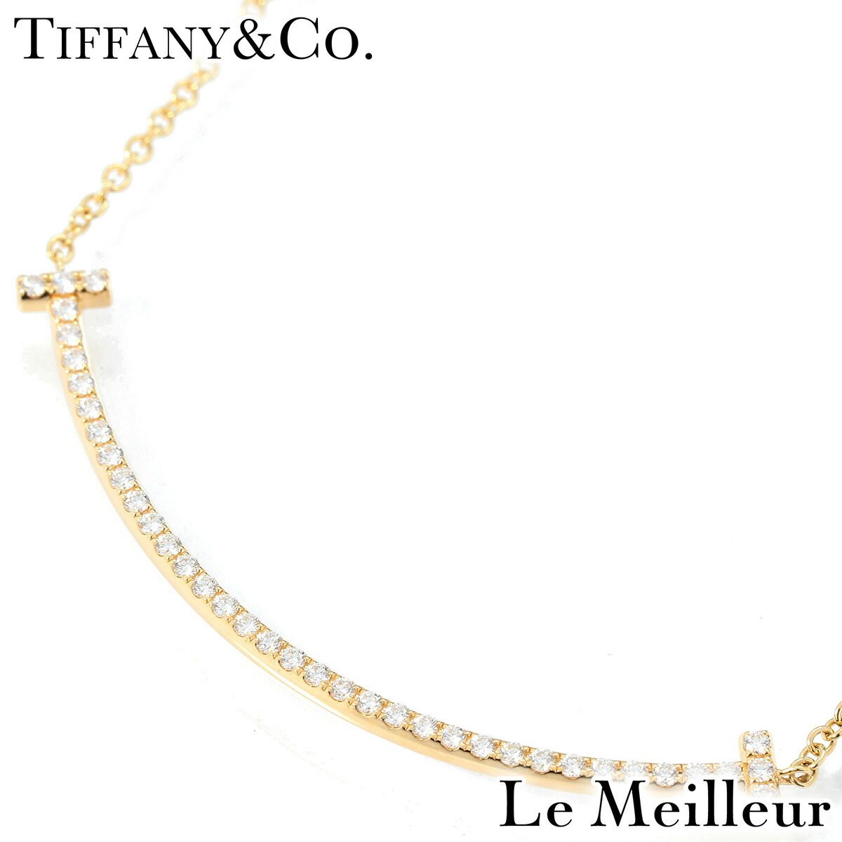 Tiffany Necklace Tiffany&Co. T K18Yg Ok