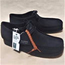 Clarks Originals Loafers Leather Shoes Wallabee Black Suede