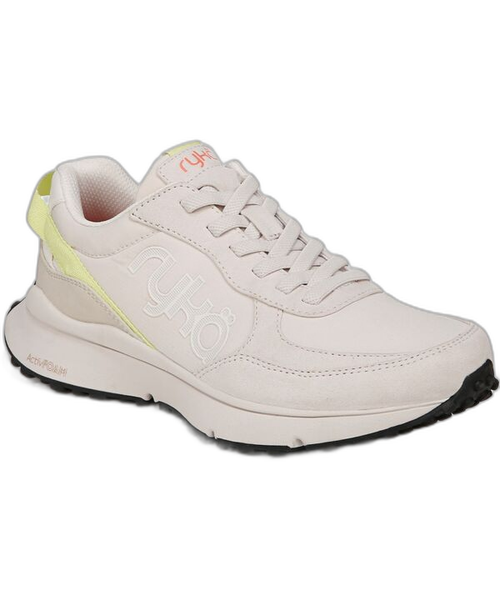 Sneakers Ryka Womens Jog On Slip Bungee Beige Fabricfaux Suede