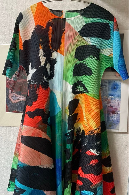 Pleats Please Short-Sleeve Issey Miyake