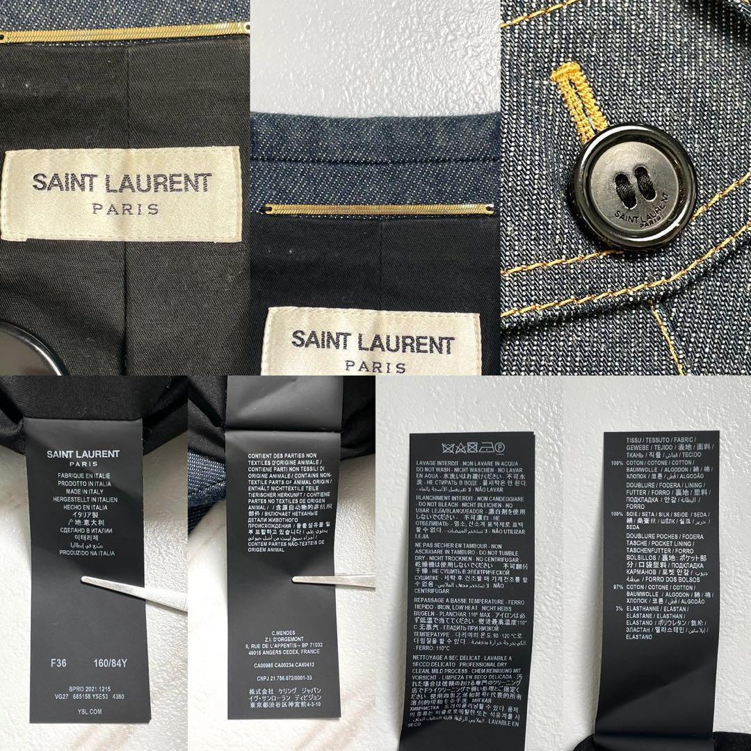 Saint Laurent Denim Jackets Coveralls Paris 22Ss Jacket