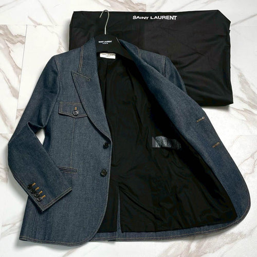 Saint Laurent Denim Jackets Coveralls Paris 22Ss Jacket