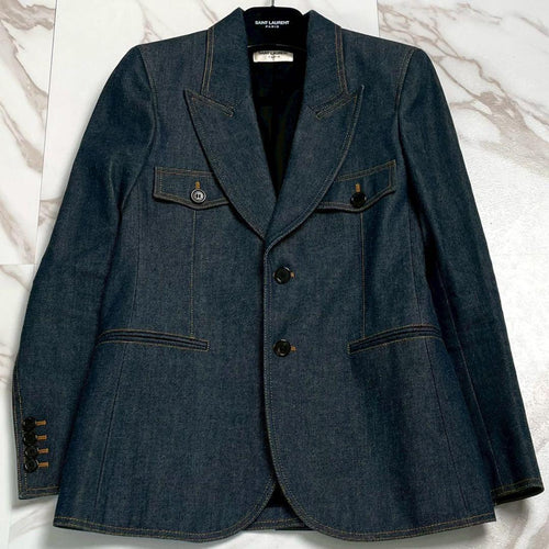 Saint Laurent Denim Jackets Coveralls Paris 22Ss Jacket